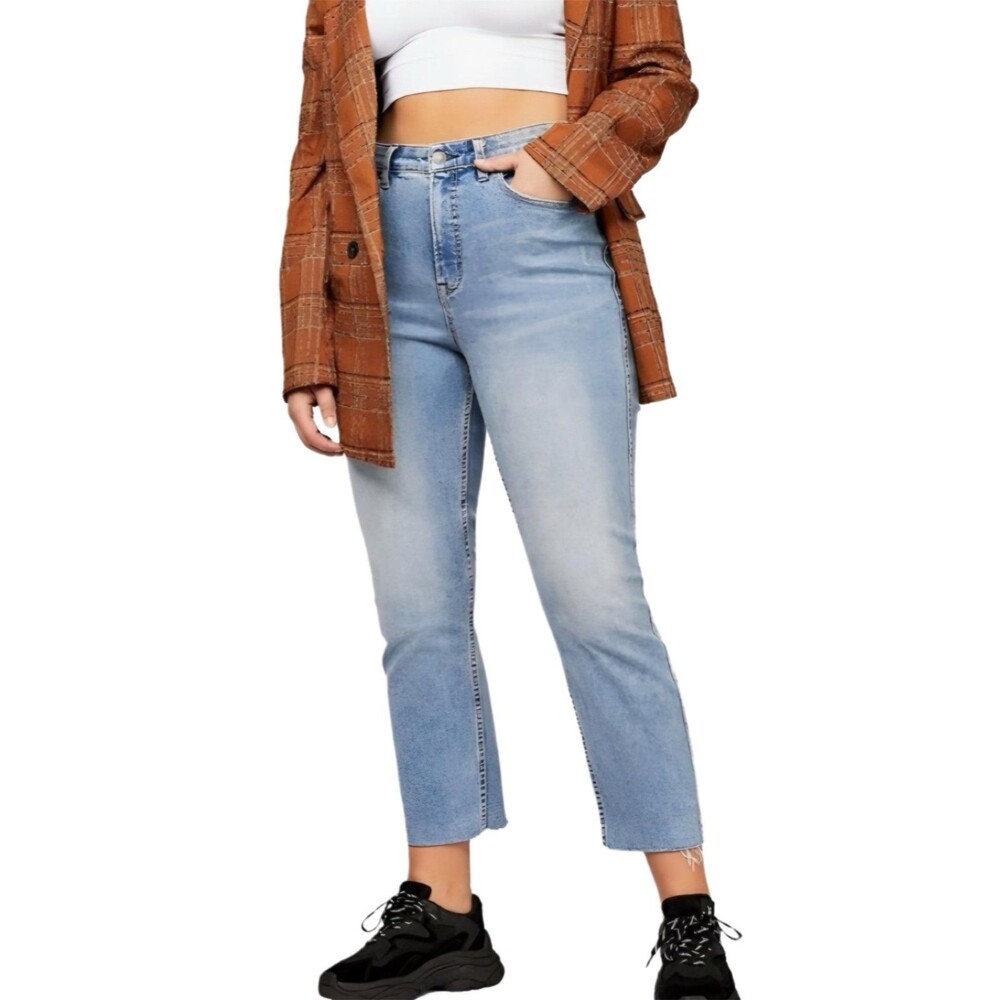 Free People We The Free CRVY High-Rise Vintage Stovepipe Jeans size 31 - Picture 1 of 7